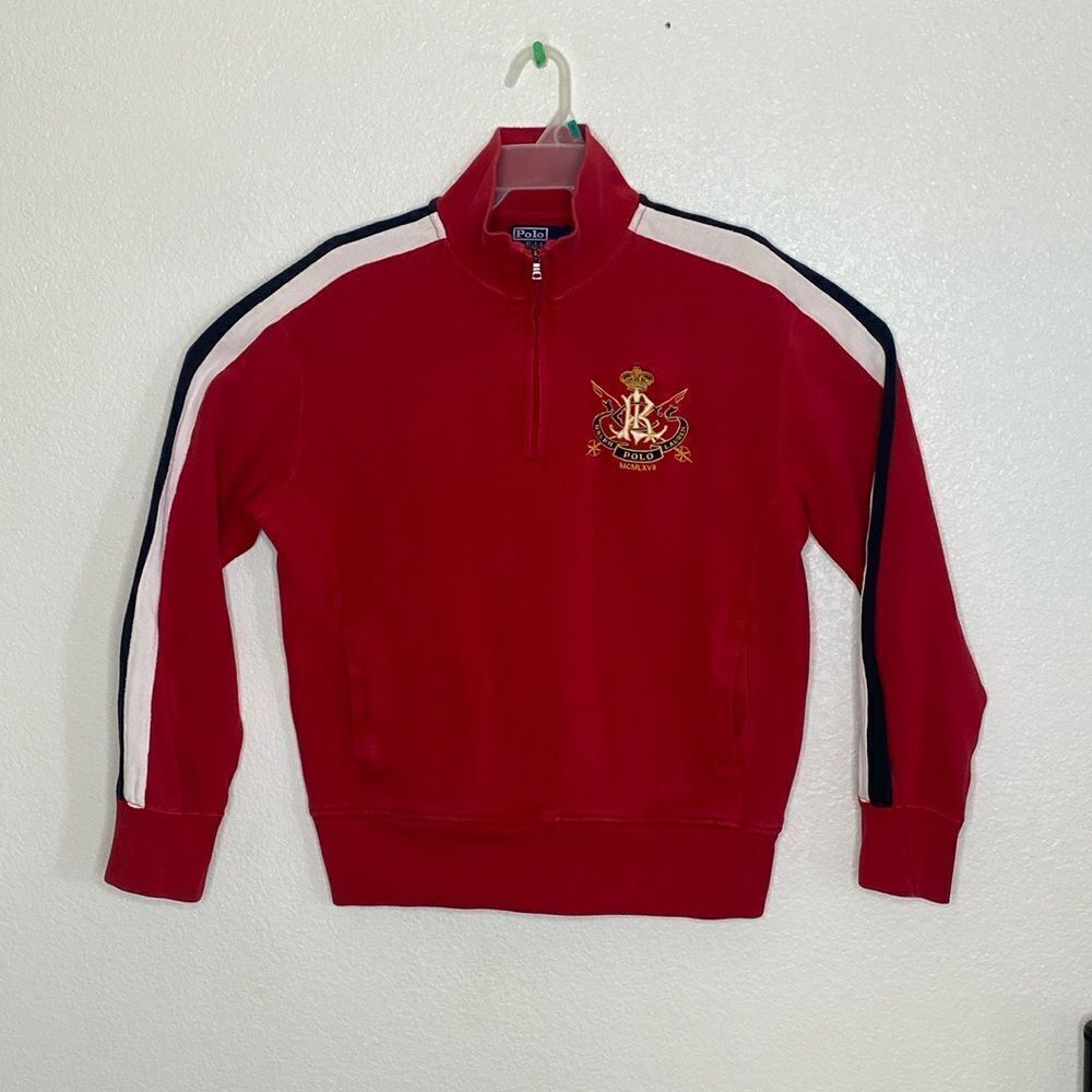 Ralph Lauren Red Quarter-Zip Sweatshirt